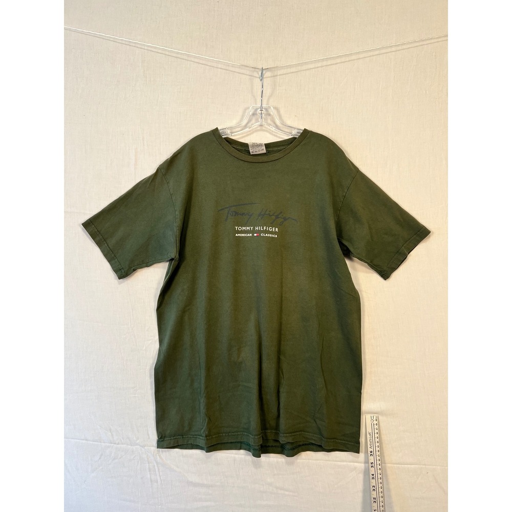 Tommy Hilfiger American Classics T-Shirt Mens XL Olive Green Tommy Jeans Cotton